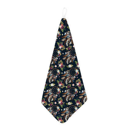 Flower Dream Catcher Pattern Print Hand Towel
