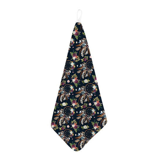 Flower Dream Catcher Pattern Print Hand Towel