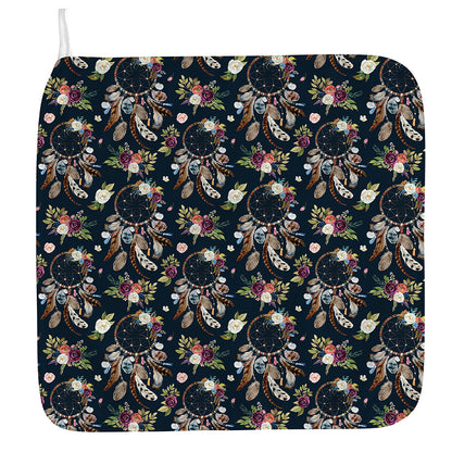 Flower Dream Catcher Pattern Print Hand Towel