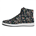 Flower Dream Catcher Pattern Print High Top Leather Sneakers