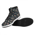 Flower Dream Catcher Pattern Print High Top Leather Sneakers