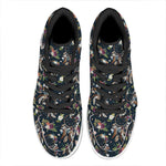 Flower Dream Catcher Pattern Print High Top Leather Sneakers
