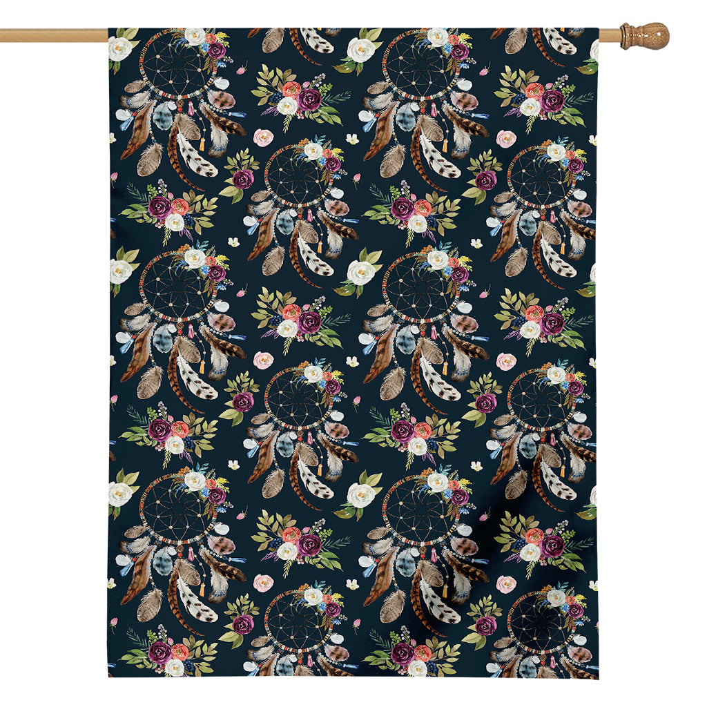 Flower Dream Catcher Pattern Print House Flag