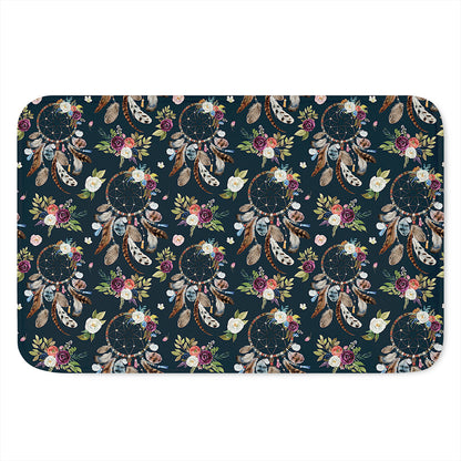 Flower Dream Catcher Pattern Print Indoor Door Mat