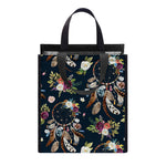 Flower Dream Catcher Pattern Print Insulated Lunch Tote