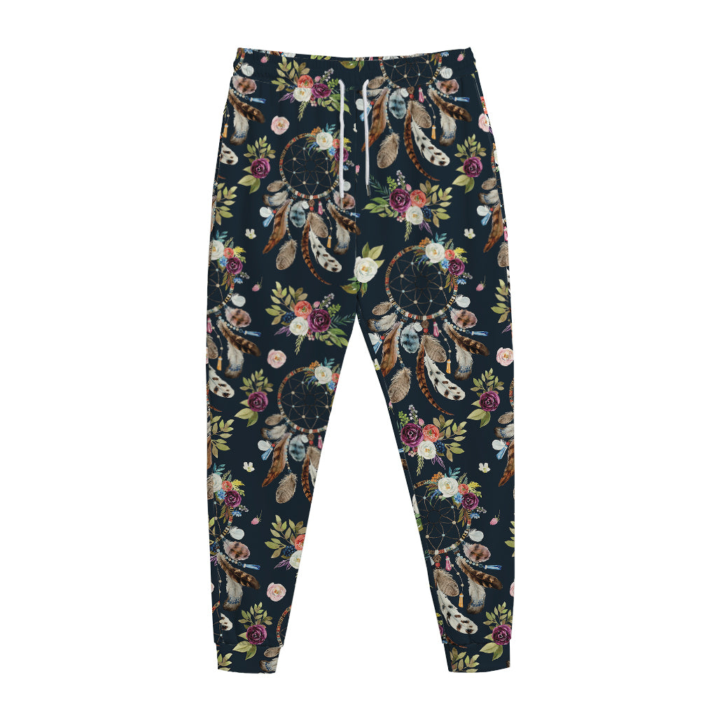 Flower Dream Catcher Pattern Print Jogger Pants