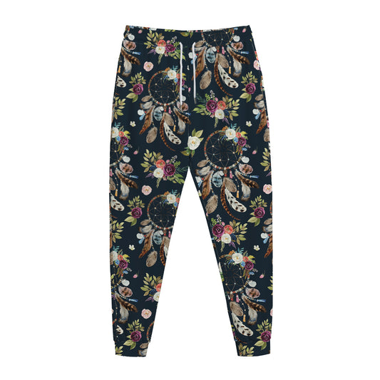 Flower Dream Catcher Pattern Print Jogger Pants