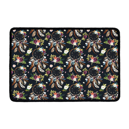 Flower Dream Catcher Pattern Print Kitchen Mat