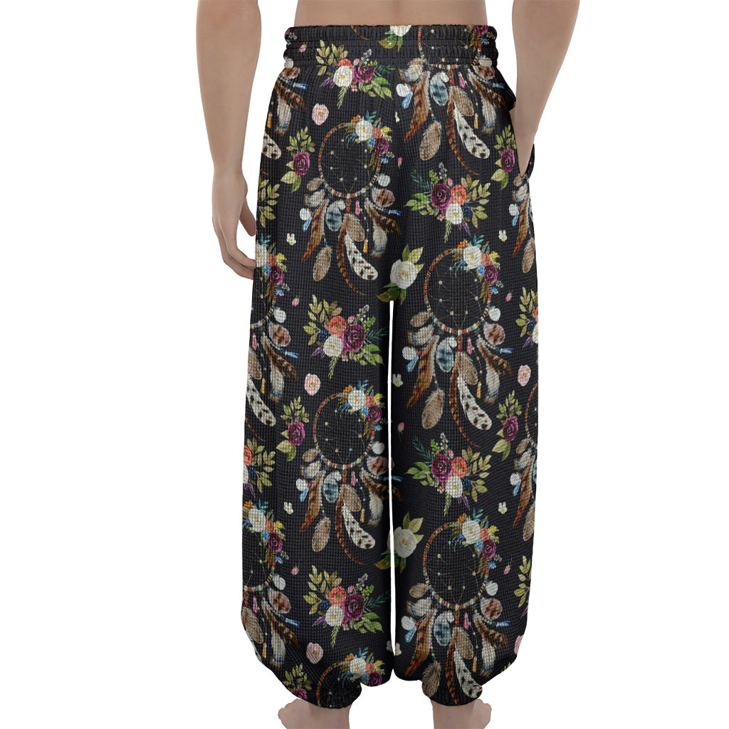 Flower Dream Catcher Pattern Print Lantern Pants