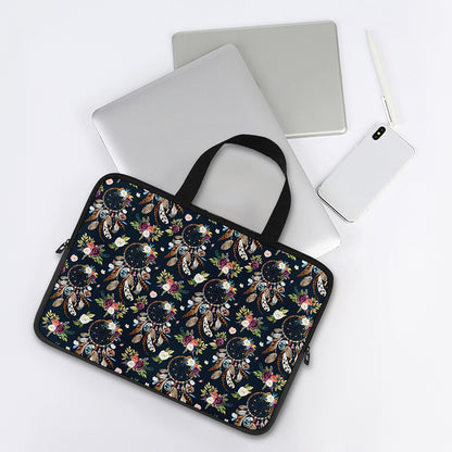 Flower Dream Catcher Pattern Print Laptop Sleeve With Handle
