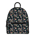 Flower Dream Catcher Pattern Print Leather Backpack