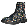 Flower Dream Catcher Pattern Print Lace-Up Boots