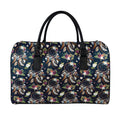 Flower Dream Catcher Pattern Print Leather Duffel Bag