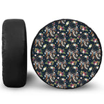 Flower Dream Catcher Pattern Print Leather Spare Tire Cover