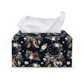Flower Dream Catcher Pattern Print Leather Tissue Box Cover