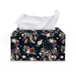 Flower Dream Catcher Pattern Print Leather Tissue Box Cover