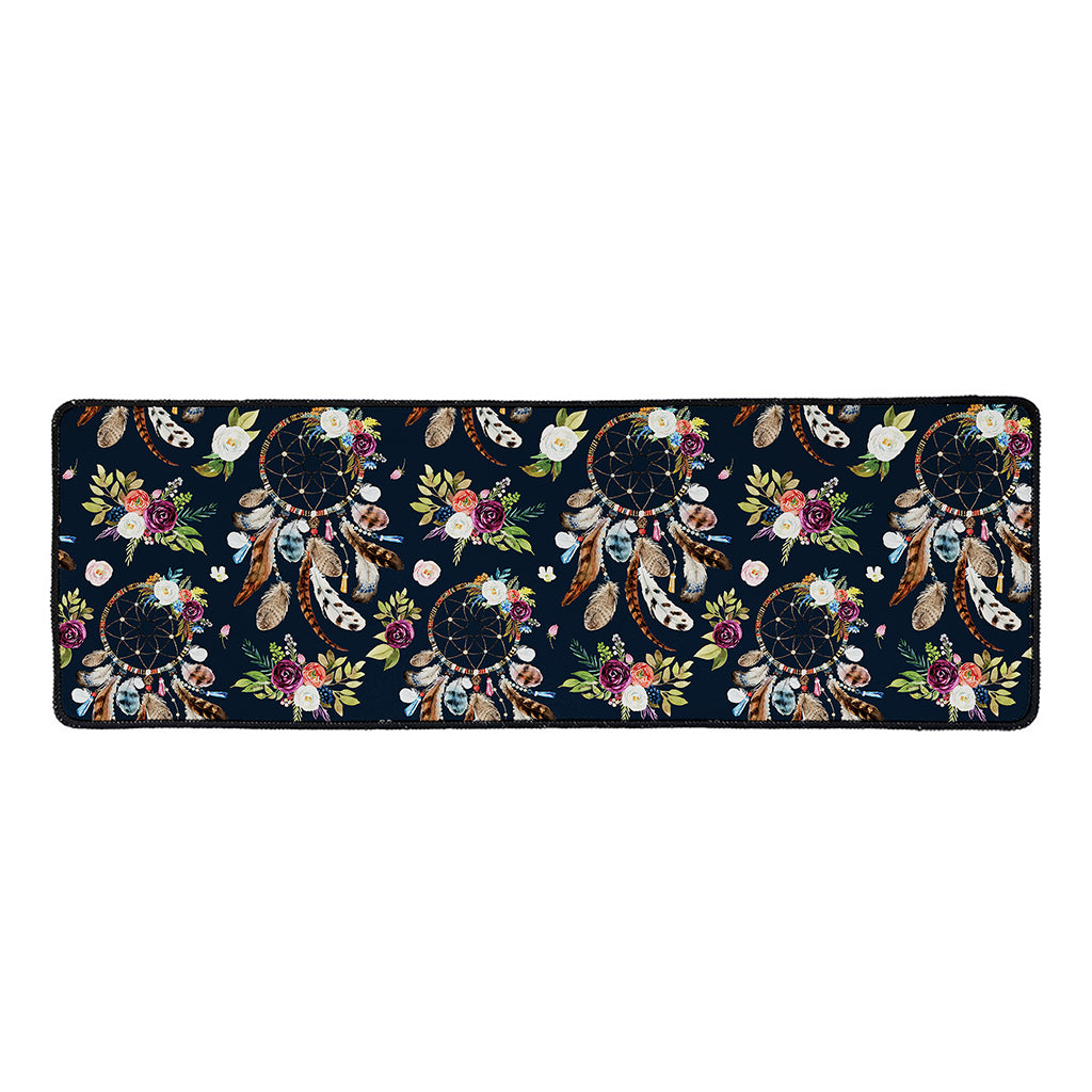 Flower Dream Catcher Pattern Print Long Kitchen Mat