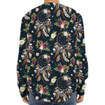 Flower Dream Catcher Pattern Print Long Sleeve Baseball Jersey