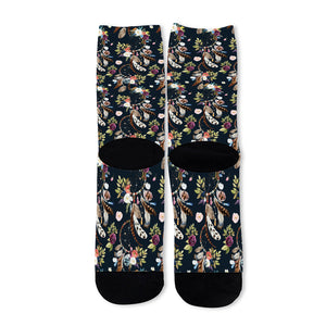 Flower Dream Catcher Pattern Print Long Socks