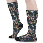 Flower Dream Catcher Pattern Print Long Socks