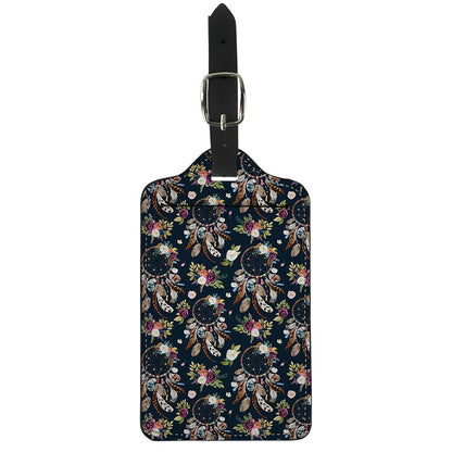 Flower Dream Catcher Pattern Print Luggage Tag