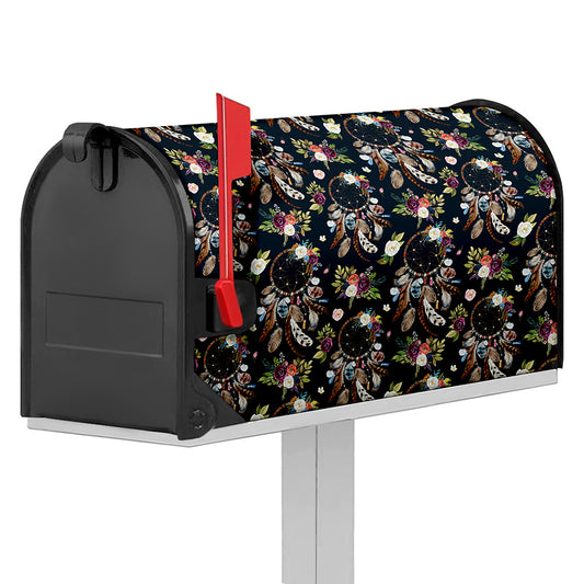 Flower Dream Catcher Pattern Print Mailbox Cover