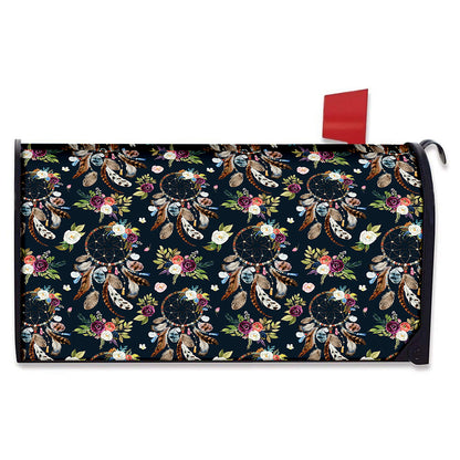 Flower Dream Catcher Pattern Print Mailbox Cover