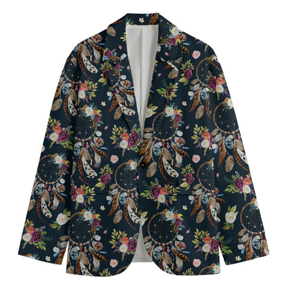 Flower Dream Catcher Pattern Print Men's Blazer