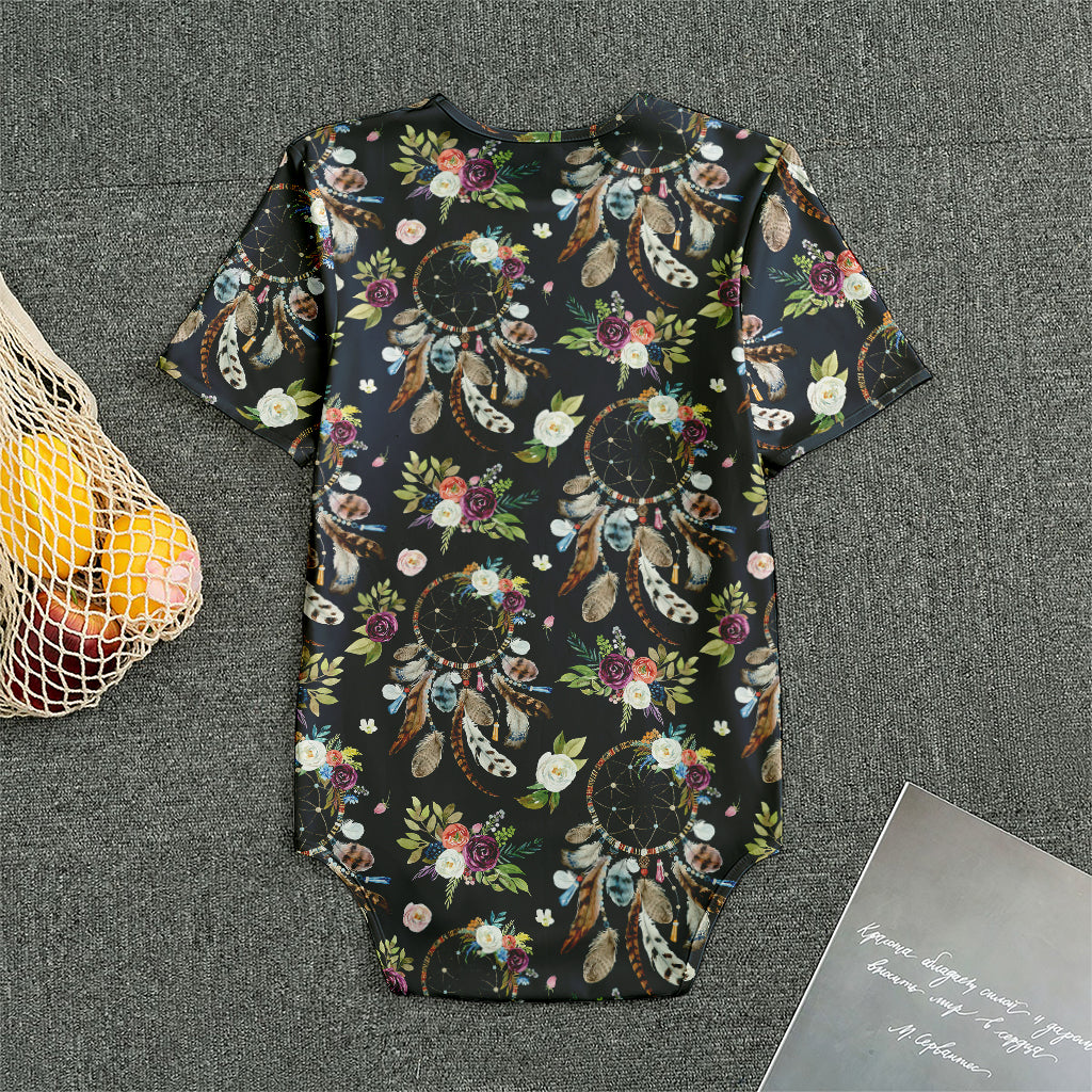 Flower Dream Catcher Pattern Print Men's Bodysuit