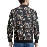 Flower Dream Catcher Pattern Print Men's Bomber Jacket