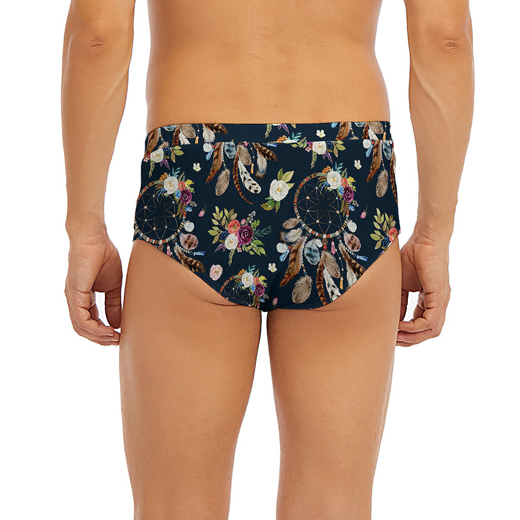 Flower Dream Catcher Pattern Print Men's Briefs