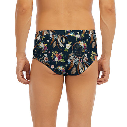 Flower Dream Catcher Pattern Print Men's Briefs