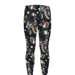 Flower Dream Catcher Pattern Print Men's leggings