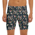 Flower Dream Catcher Pattern Print Men's Long Boxer Briefs