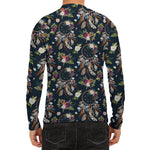 Flower Dream Catcher Pattern Print Men's Long Sleeve Rash Guard