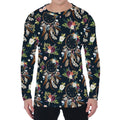 Flower Dream Catcher Pattern Print Men's Long Sleeve T-Shirt