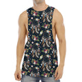 Flower Dream Catcher Pattern Print Men's Muscle Tank Top
