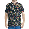 Flower Dream Catcher Pattern Print Men's Polo Shirt