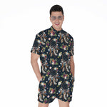 Flower Dream Catcher Pattern Print Men's Rompers