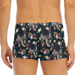 Flower Dream Catcher Pattern Print Men's Short Boxer Briefs