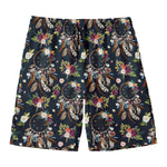 Flower Dream Catcher Pattern Print Men's Swim Trunks