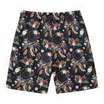 Flower Dream Catcher Pattern Print Men's Swim Trunks