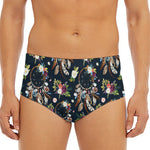 Flower Dream Catcher Pattern Print Men's Triangle Swim Briefs