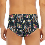Flower Dream Catcher Pattern Print Men's Triangle Swim Briefs