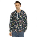Flower Dream Catcher Pattern Print Men's Velvet Pullover Hoodie