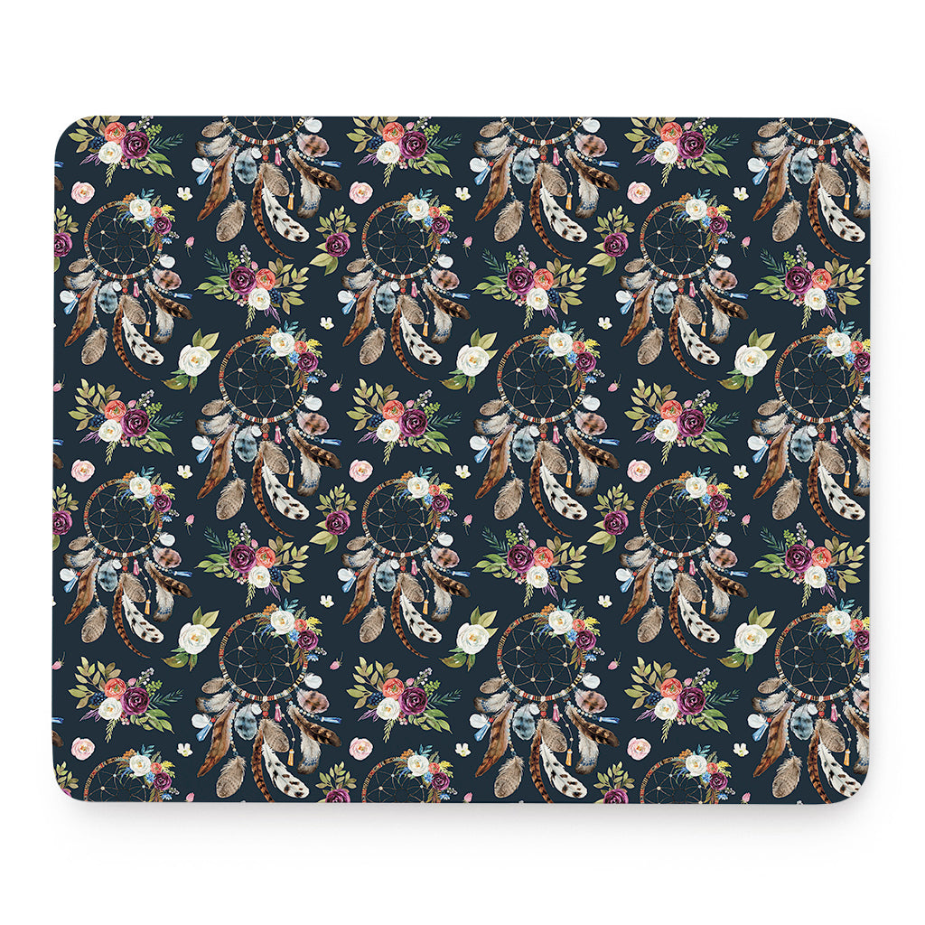 Flower Dream Catcher Pattern Print Mouse Pad