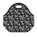 Flower Dream Catcher Pattern Print Neoprene Lunch Bag