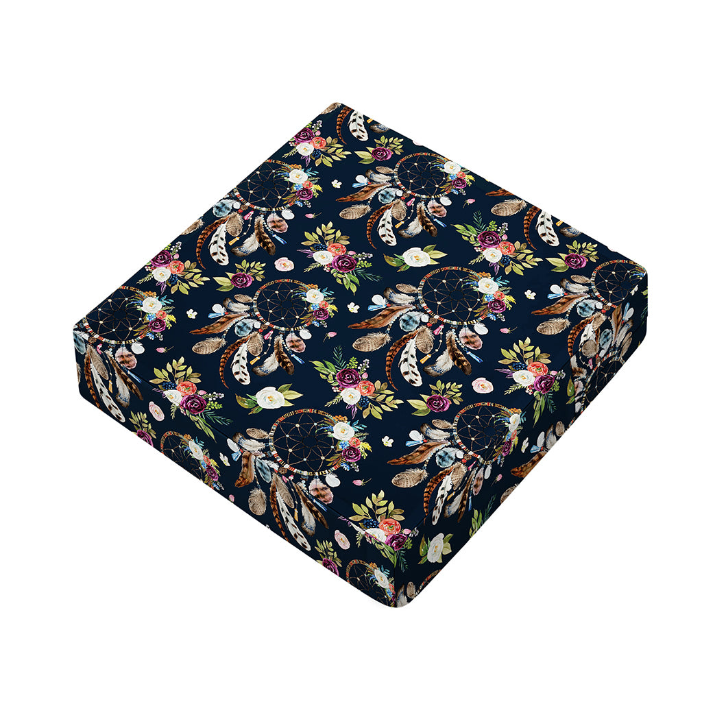 Flower Dream Catcher Pattern Print Outdoor Seat Cushion Cover