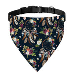 Flower Dream Catcher Pattern Print Over The Collar Dog Bandana