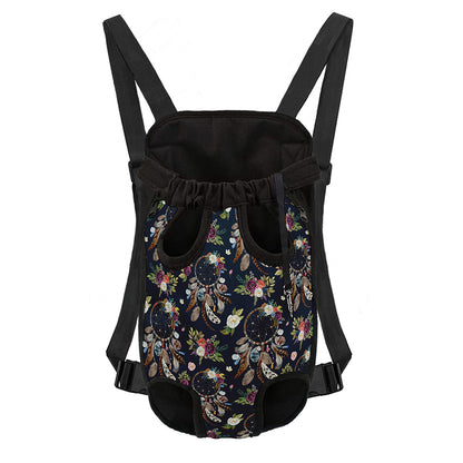 Flower Dream Catcher Pattern Print Pet Carrier Backpack